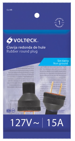 Impacto Ferretero Clavija Redonda De Hule P Sin Polarizar Voltech Cl Hr