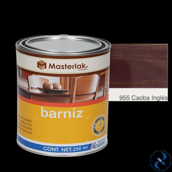 Imagen de BARNIZ 1/4 L CAOBA INGLES MASTERLAK ACUARIO MM95502