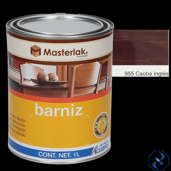 Imagen de BARNIZ 1 L CAOBA INGLES MASTERLAK ACUARIO MM95510