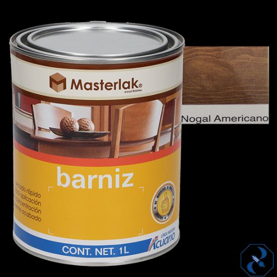 Imagen de BARNIZ 1 L NOGAL AMERICANO MASTERLAK ACUARIO MM95710