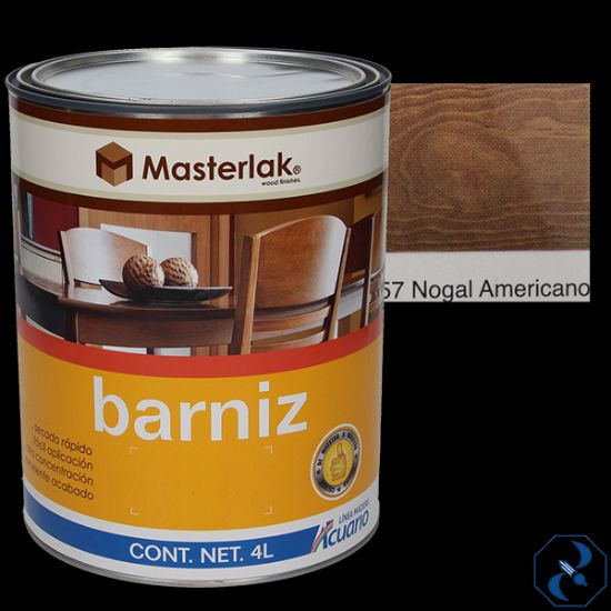 Imagen de D 1 BARNIZ 4 L NOGAL AMERICANO MASTERLAK ACUARIO MM95740