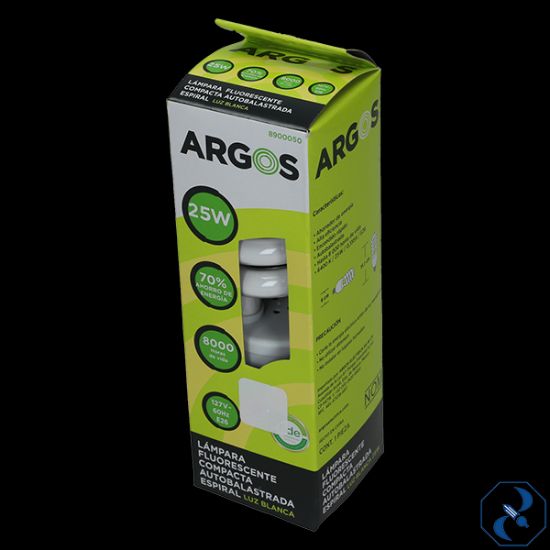 Imagen de FOCO 25 W AHORRADOR EN ESPIRAL 6000 HRS ARGOS 8900050