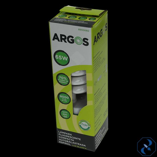 Imagen de FOCO 65W AHORRADOR EN ESPIRAL6000 HRS ARGOS 8900060