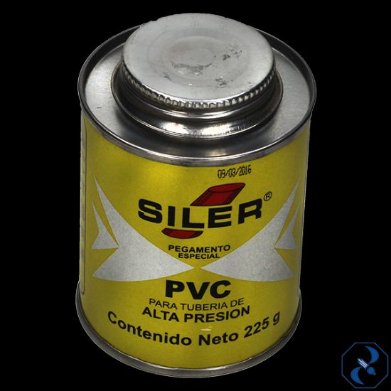 Imagen de PEGAMENTO 225 GR AMARILLO PARA PVC EN BOTE SILER PVC225