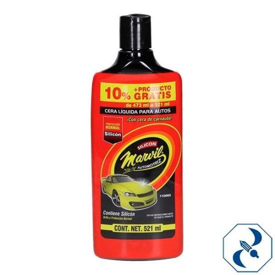 Imagen de CERA 500 ML LIQUIDA PARA AUTO CON SILICON ROJO MARVIL 110065