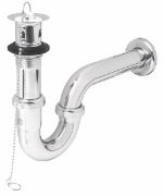 Imagen de CESPOL DE LATON CROMADO PARA LAVABO CON TAPON HULE FOSET CE-207