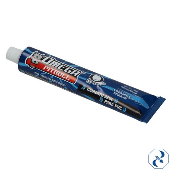 Imagen de PEGAMENTO PVC 50 G  AZUL CONDICIONES HUMEDAS OMEGA CA100050