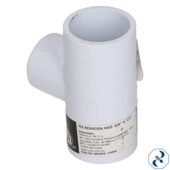 Imagen de D 50 TEE REDUCIDA FA03 3/4 X 1/2 IUSA PVC 615377