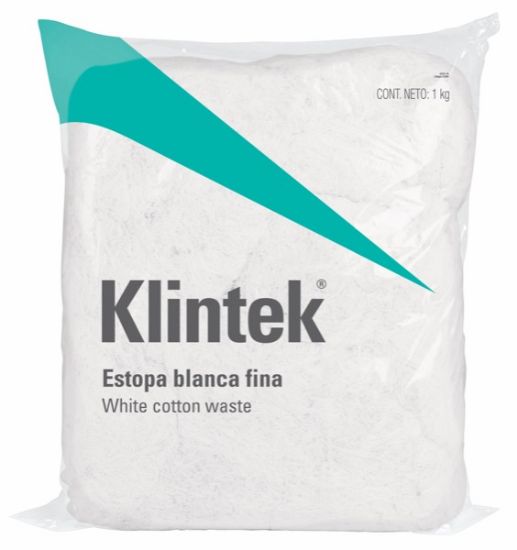 Imagen de ESTOPA, 1 KG, COLOR BLANCA KG KLINTEK ESTO-1B