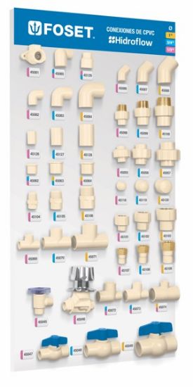 Imagen de D 1 EXHIBIDOR  DE CONEXIONES DE CPVC FOSET EX-CPVC-FOS