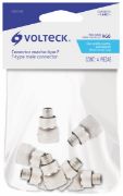 Imagen de CONECTOR COAXIAL RG 6 TIPO CAMPANA VOLTECH COCO-6C