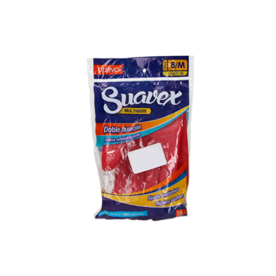 Imagen de GUANTE 8 ROJO SUAVEX MULTIUSOS ADEX RG80