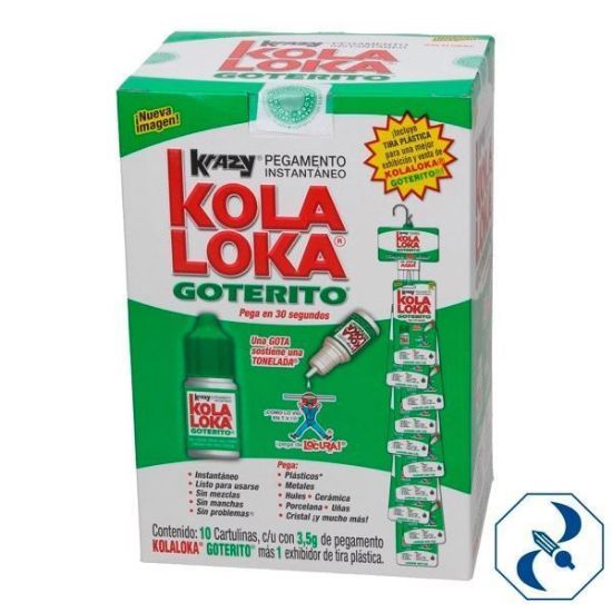 Imagen de PEGAMENTO 3.5 GR C/10 PZAS KRAZY GOTERITO EXH KOLA LOKA KLG MC