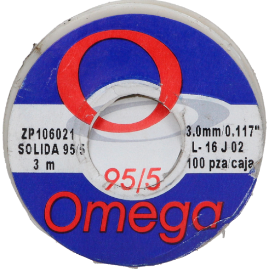 Imagen de SOLDADURA 95/5 SOLIDA 3 M 200 gr   CHICA OMEGA ZP 106021