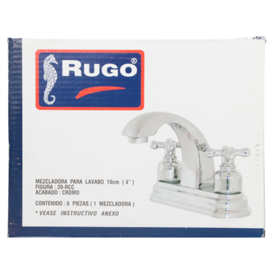 Imagen de D 1 MEZCLADORA 4 PULGADAS LAVABO CROMO CON CERAMICO RUGO 20RCC