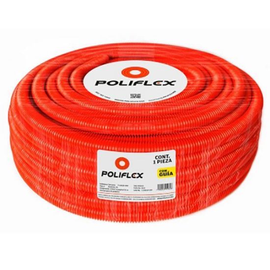 Imagen de POLIFLEX 3/8 C/100 M SIN GUIA NARANJA P-LNA16-100