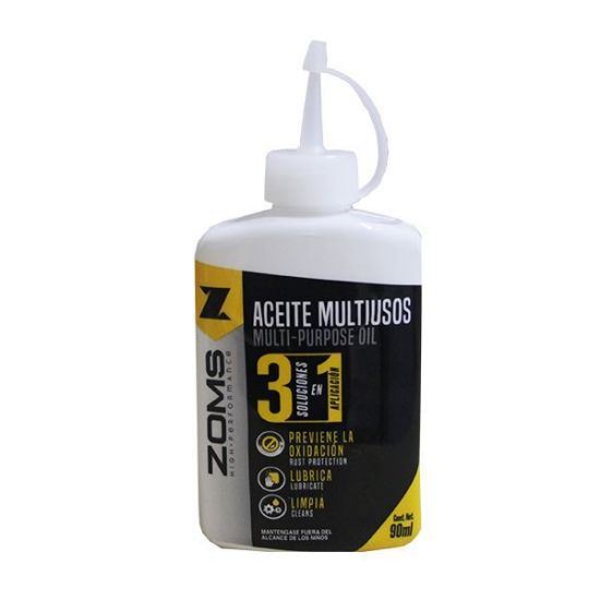 Imagen de ACEITE MULTIUSOS 3 EN 1 90 ML ZOMS AM-ZAM90