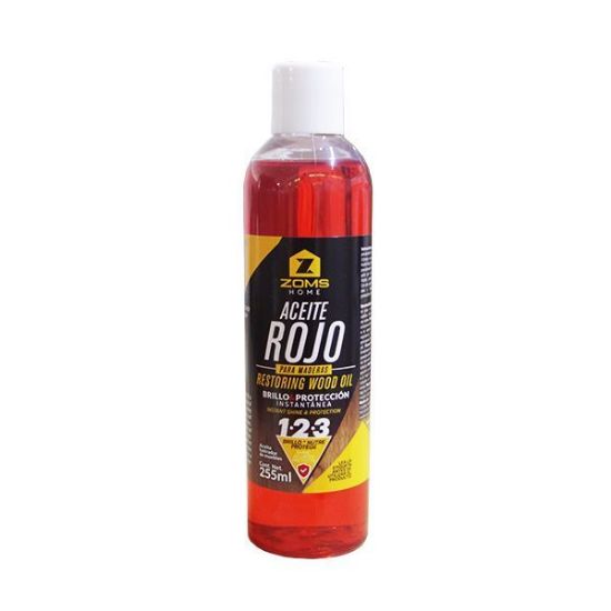 Imagen de ACEITE ROJO P/MUEBLES 255ML ZOMS AR-Z255