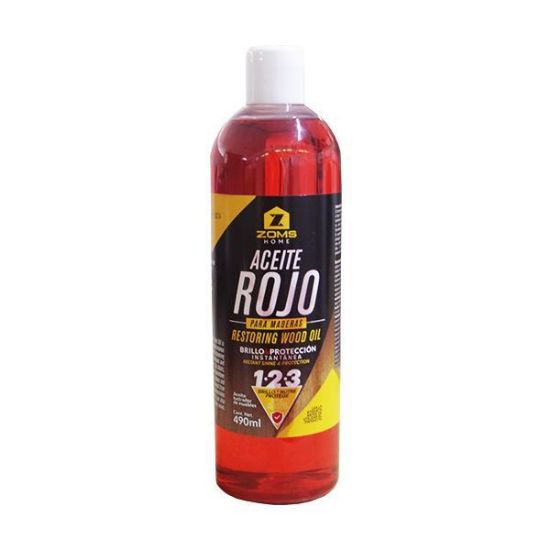 Imagen de ACEITE ROJO P/MUEBLES 490ML ZOMS AR-Z490