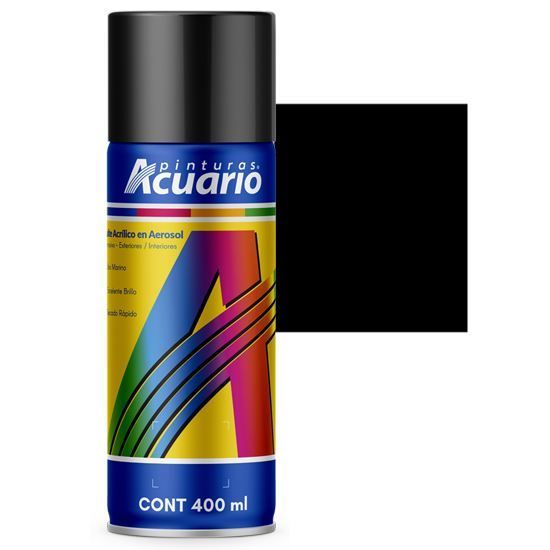 Imagen de ESMALTE NEGRO BRILLANTE AEROSOL ACUARIO AA79905